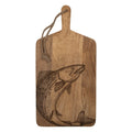 Decoratie Snijplank 25x2x50 cm Bruin Hout Vis