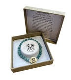 Dames armband Aquamarijn 6 mm met sterrenbeeld Tweeling