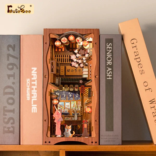 Cutebee, DIY Booknook, Under the Sakura Tree, YS06B, 18x11x23cm