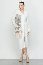 Cybele Shawl Ecru-Beige-Black