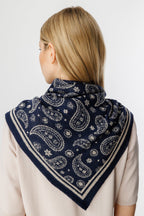 Patara Square Foulard Navy-Beige