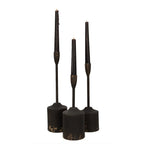 Kandelaar Set van 3 35/30/25 cm Zwart IJzer