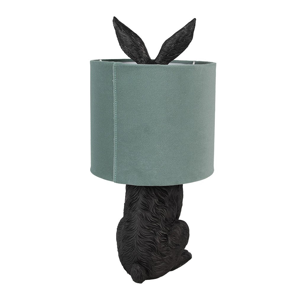 Tafellamp Konijn Ø 20x43 cm Zwart Groen Kunststof