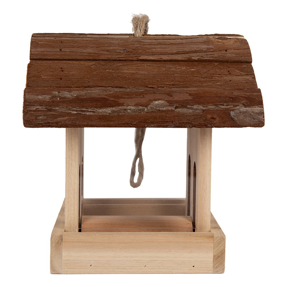 Vogelvoederhuisje 19x18x19 cm Bruin Hout
