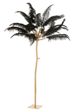 J-Line Boom Pluimen Metaal Goud/Zwart Large