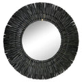 Zeegras spiegel zwart 60cm