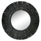 Zeegras spiegel zwart 60cm