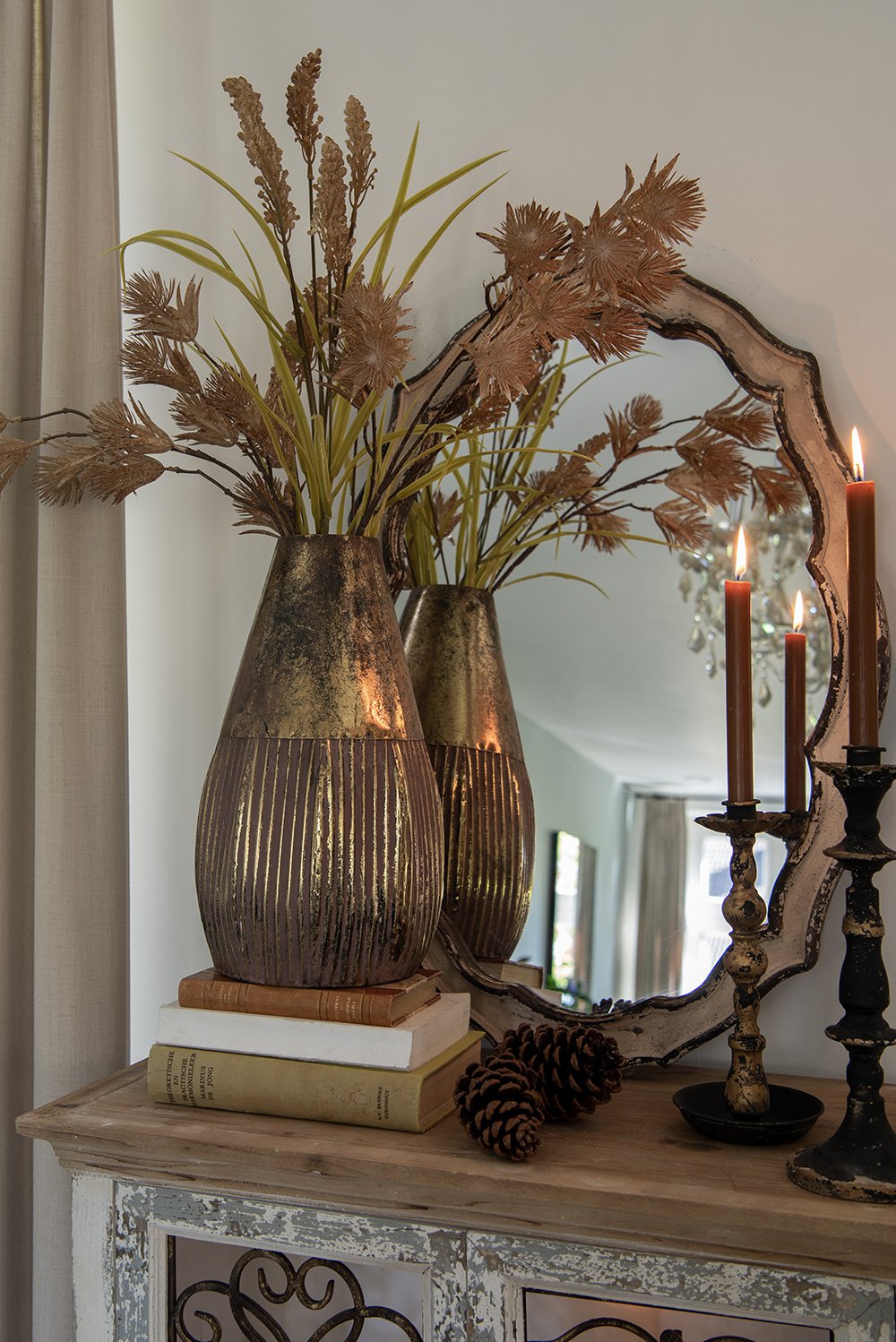 Kunstbloem 85 cm Beige Kunststof