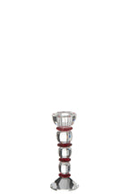 J-Line Kandelaar Annie Kristal Rood/Transparant Small