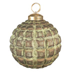 Kerstbal Ø 10 cm Groen Bruin Glas Kerstdecoratie