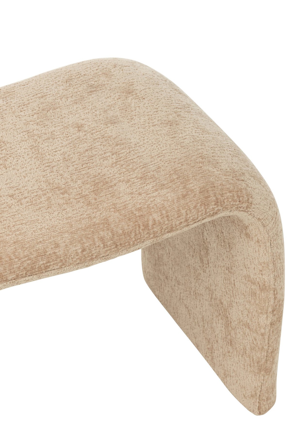 J-Line kruk N shape - textiel - beige