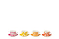 J-Line Set 4 Tassen + Schotel Doos Keramiek Mix Small