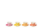 J-Line Set 4 Tassen + Schotel Doos Keramiek Mix Small