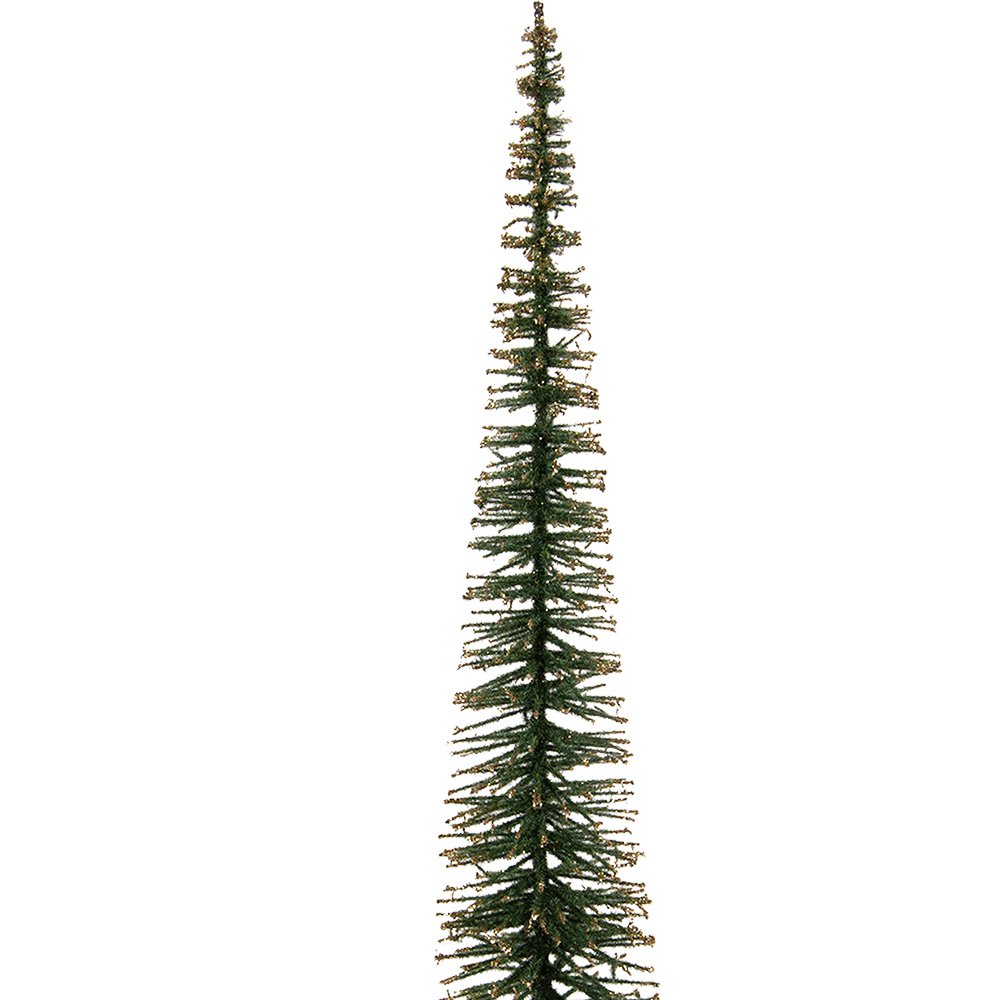 Kerstdecoratie Beeld Kerstboom Ø 8x40 cm Groen Hout