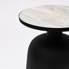 Drum Accenttafel - Zwarte afwerking - Ronde stijl