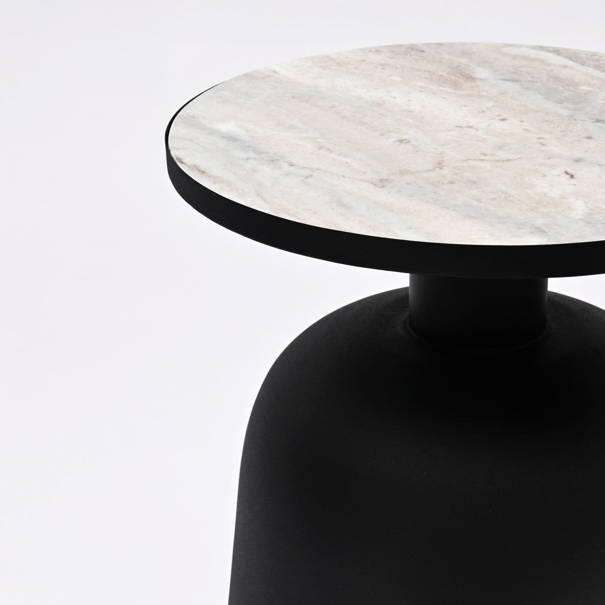 Drum Accenttafel - Zwarte afwerking - Ronde stijl