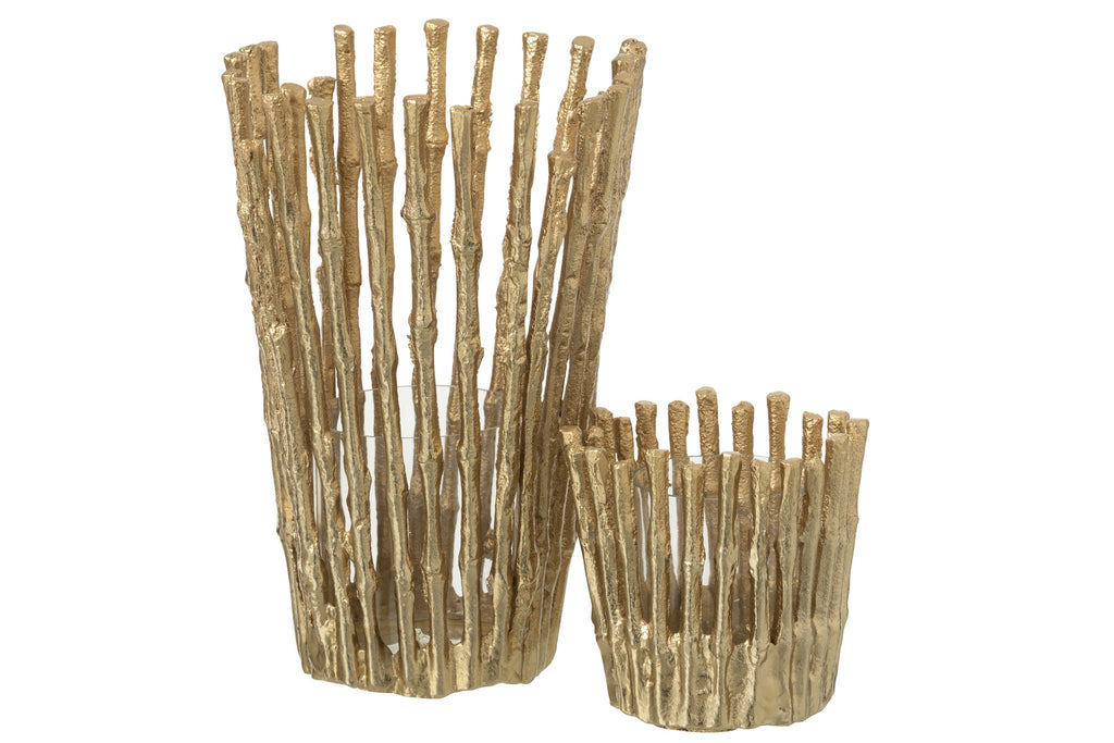 J-Line kaarshouder - aluminium - goud - L