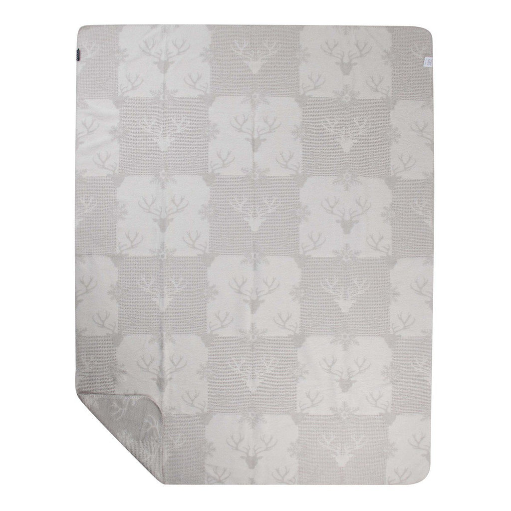 Plaid Wafel hertenpatroon beige 150x200cm
