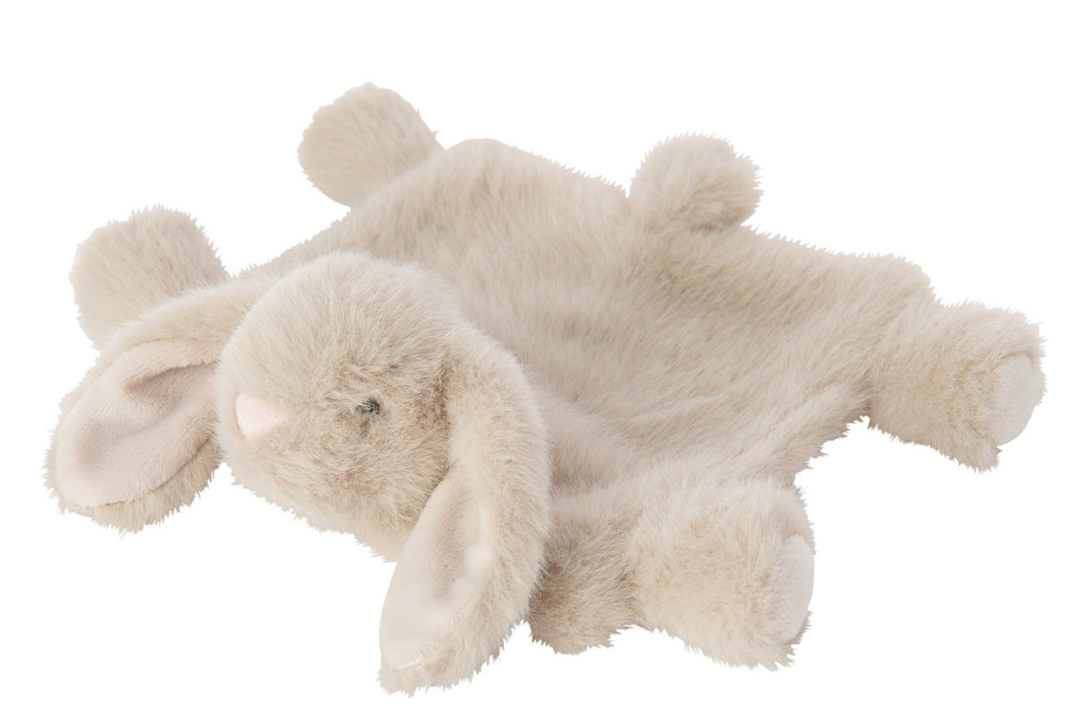 J-Line knuffel Konijn - polyester - beige - large