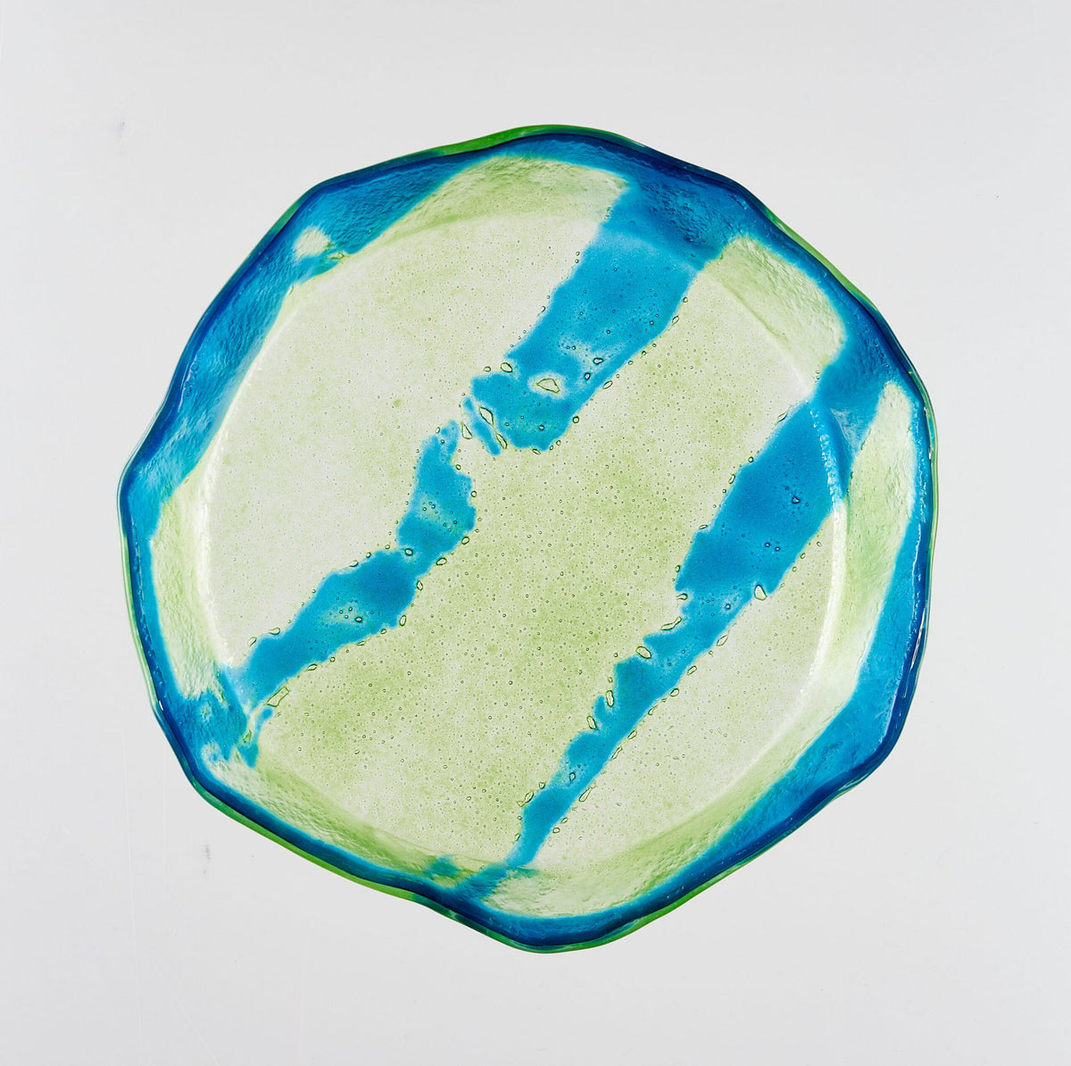 Artisano Bowl Plaat S 22x4 Blue & Green