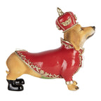 Kerstdecoratie Beeld Hond 22x10x19 cm Bruin Kunststof