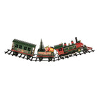 Kerstdecoratie Beeld Trein 42x5x12 cm Groen Metaal