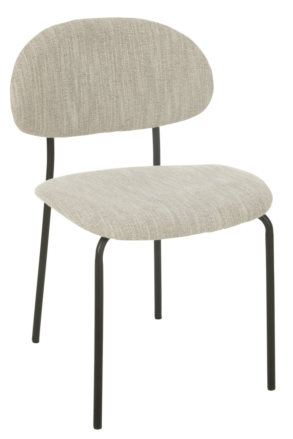J-Line Eetstoel Textiel/Metaal Beige