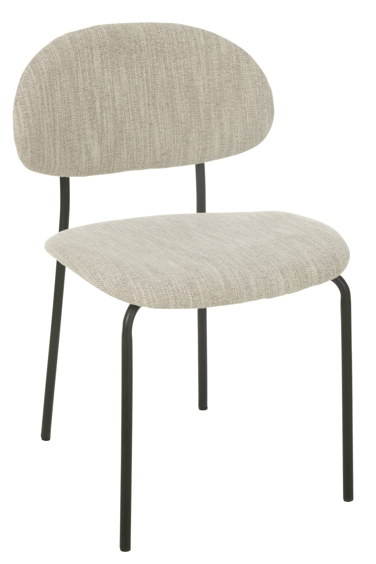 J-Line Eetstoel Textiel/Metaal Beige