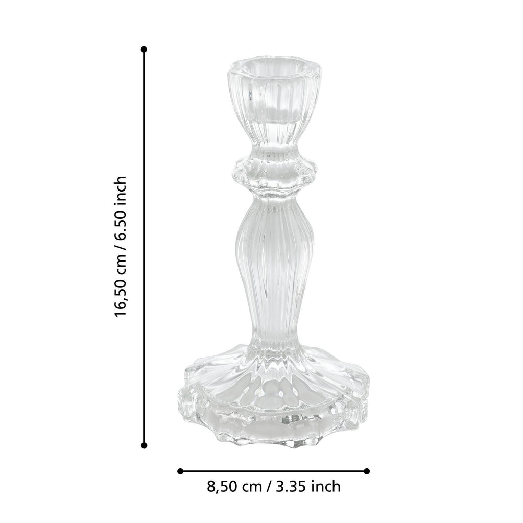 Kandelaar Molume Transparant 8x16cm