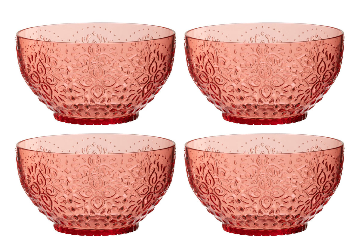 J-Line Doos 4 Kommen Plastic Rood