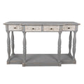 Sidetable 142x42x85 cm Grijs Hout Wandtafel