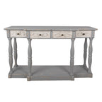 Sidetable 142x42x85 cm Grijs Hout Wandtafel