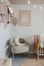 Gestippelde Vogelposter - Warm Taupe, Eco-papier en verpakking