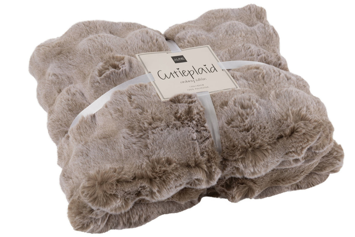 J-Line Geruit Golf Polyester Taupe