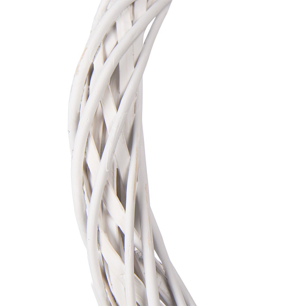 Krans Ø 40x4 cm Wit Rotan