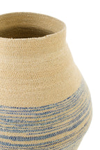 J-Line mand Gestreept - zeegras - naturel/blauw - S