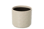 J-Line Bloempot met harten - keramiek - ecru - medium