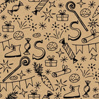 Cadeaupapier - Kraft – sinterklaas - 50cm x 150 meter