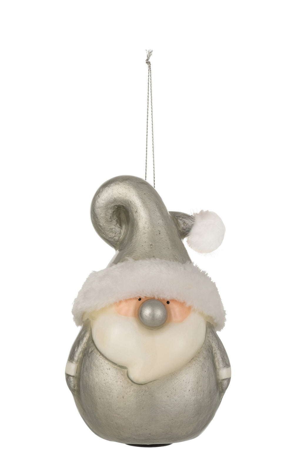 J-Line kersdecoratie - poly - zilver - large- CO
