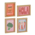 Muurdecoratie 4 stuks FSC Mix