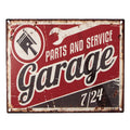 Tekstbord 25x20 cm Rood IJzer Wandbord