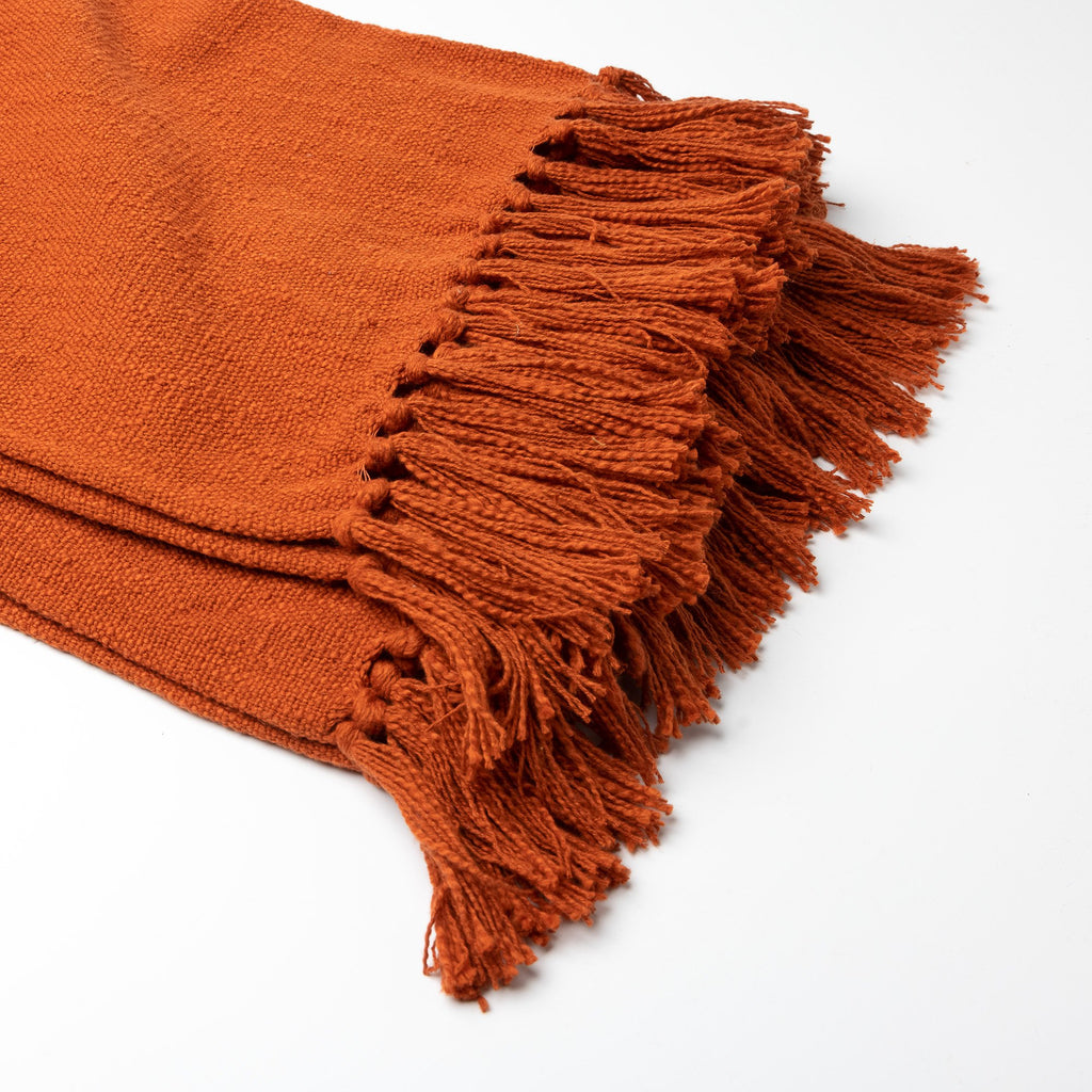 Dutch Decor Juni - Plaid katoen 140x180 cm - Potters Clay - oranje