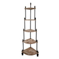 Rek Bruin, Hout en Metaal 45x45x184 cm