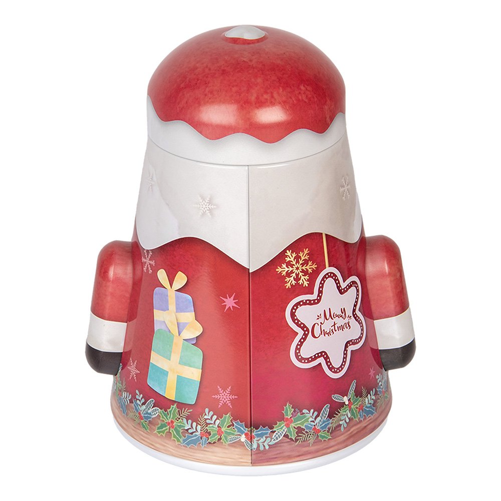 Bewaarblik 12x10x15 cm Rood Metaal