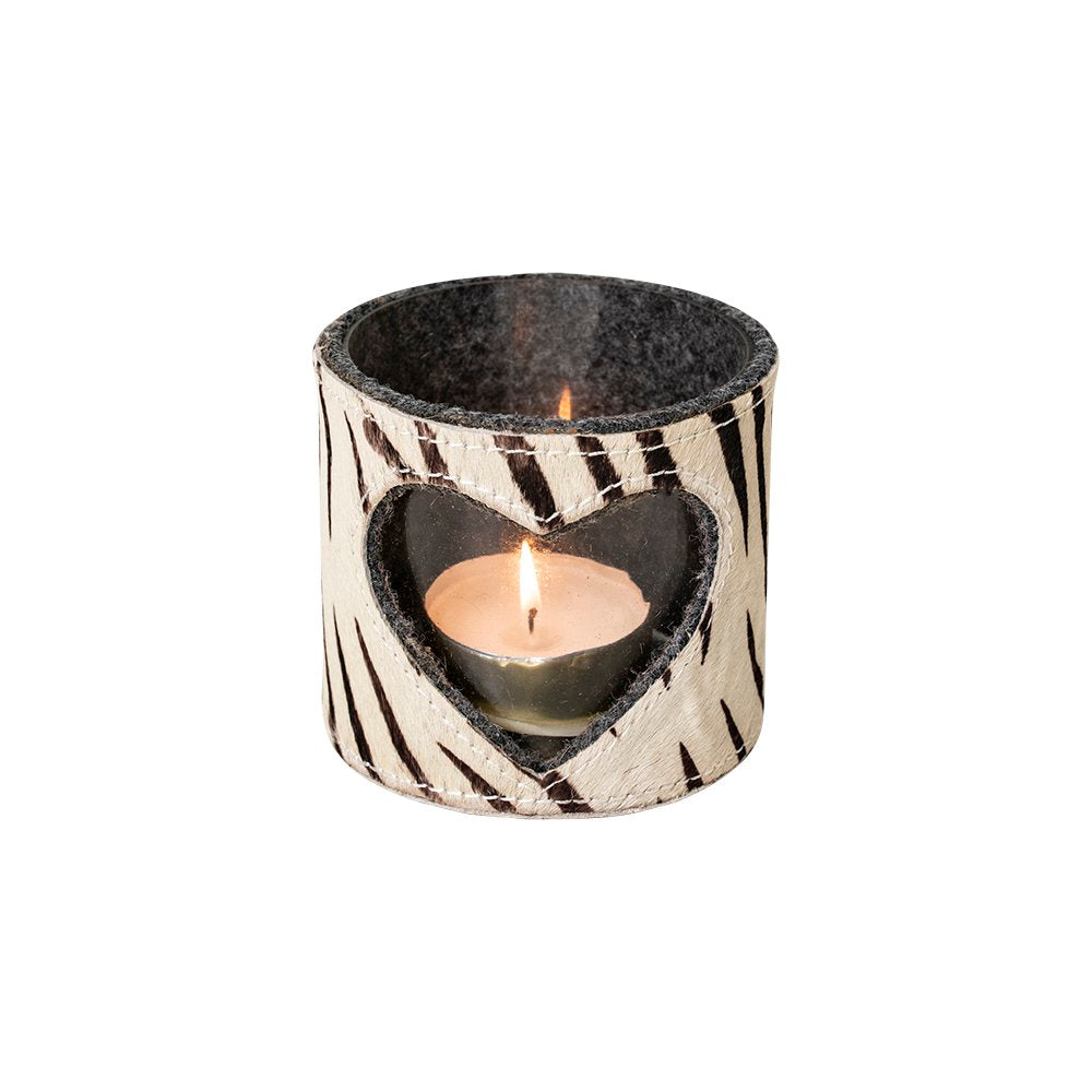 *windlicht koe hart zebra 10cm*
