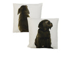 Canvas kussen labrador bruin dubbelzijdig 33x33cm