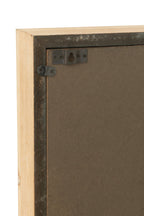J-Line wandklok Vierkant - hout - naturel - L