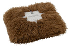 J-Line deken Moutie - polyester - bruin