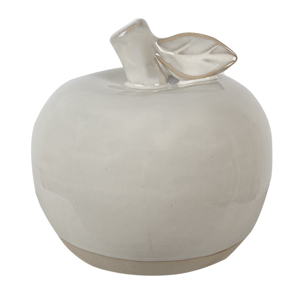 Decoratie Appel 10 cm Beige Porselein