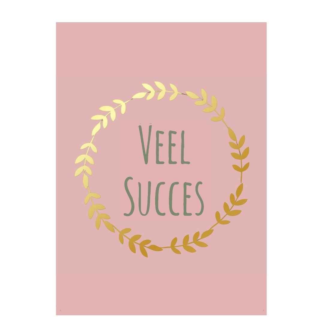 Wenskaart – “Veel Succes” – 6 Stuks (incl. Envelop)